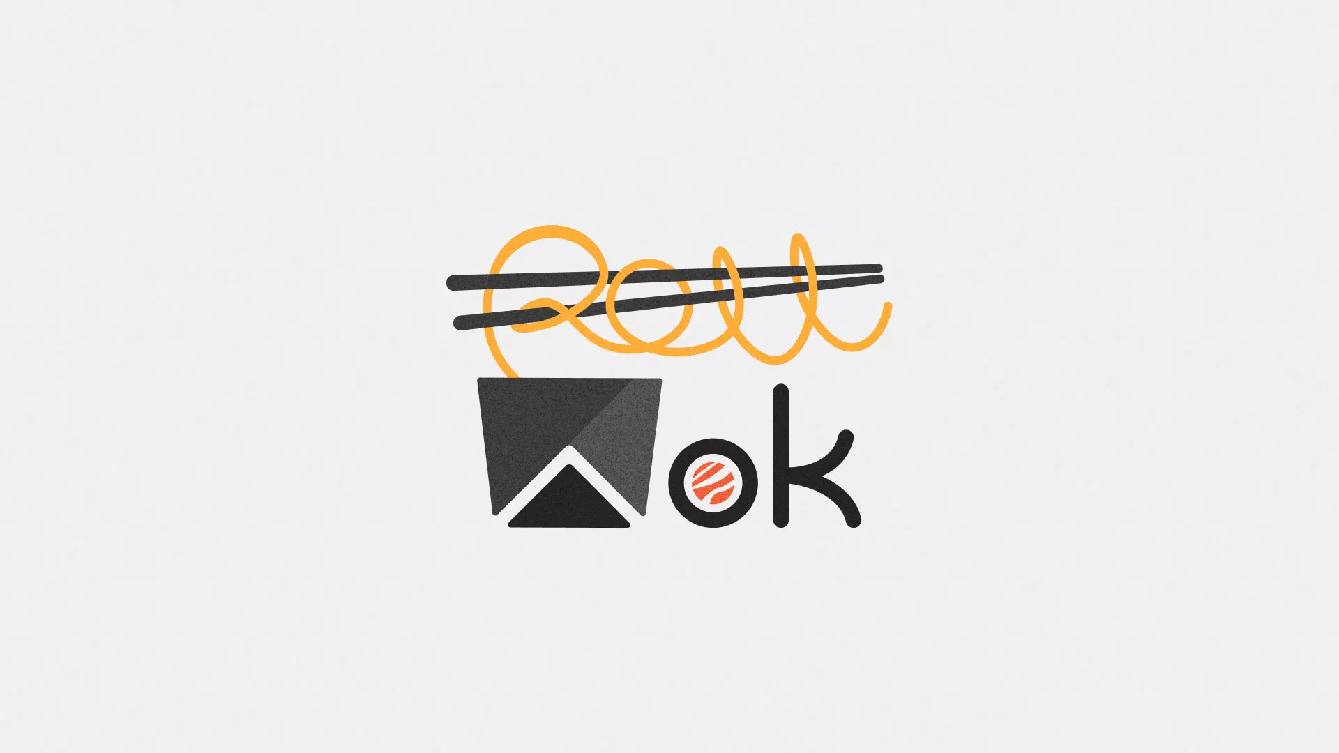Разработка логотипа суши-бара «Roll Wok Club» в Озёрске